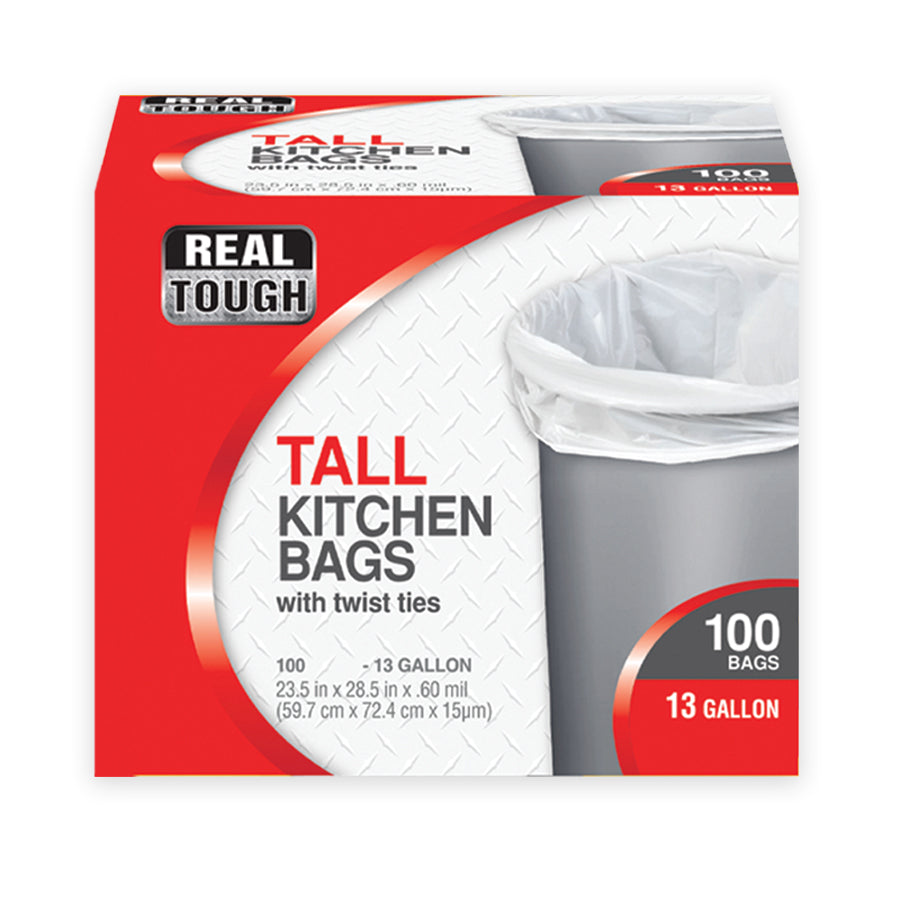 Tall Kitchen Trash Bags - 13 Gallon